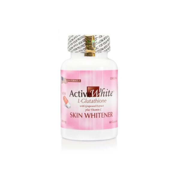 Active White L Glutathione Skin Whitening Capsules Active White L Glutathione Capsules with Vitamin C and Grapeseed Extract