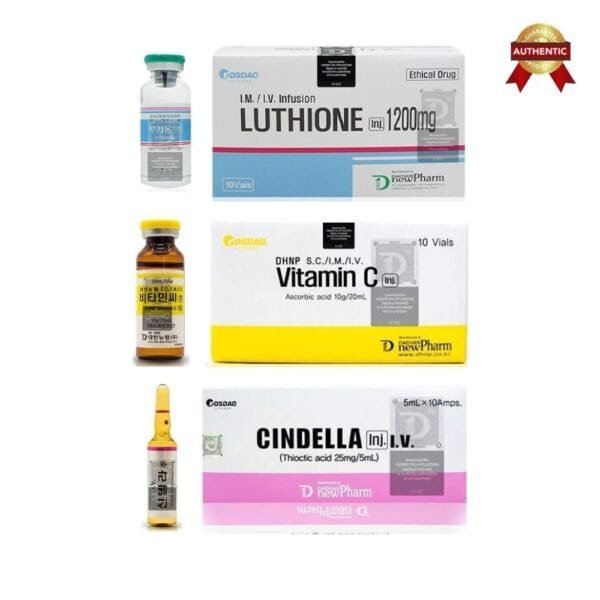 Cindella Luthione 1200mg Vitamin C and Cindella ampoules