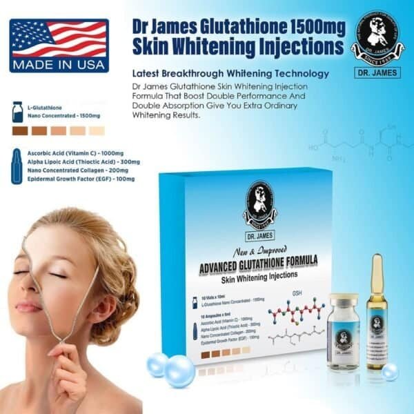 Dr James 1500mg Glutathione Injection vial