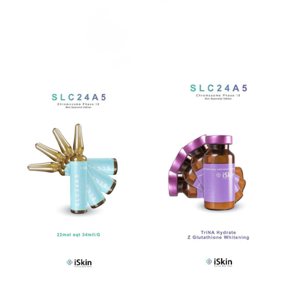 iSkin SLC24A5 Phase IX TriNA Hydrate and glutathione formulation